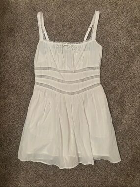 Abercrombie & Fitch White corset style dress with built in shorts